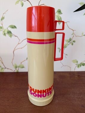 Vintage 80s Dunkin' Donuts Thermos - Coffee Travel Thermos